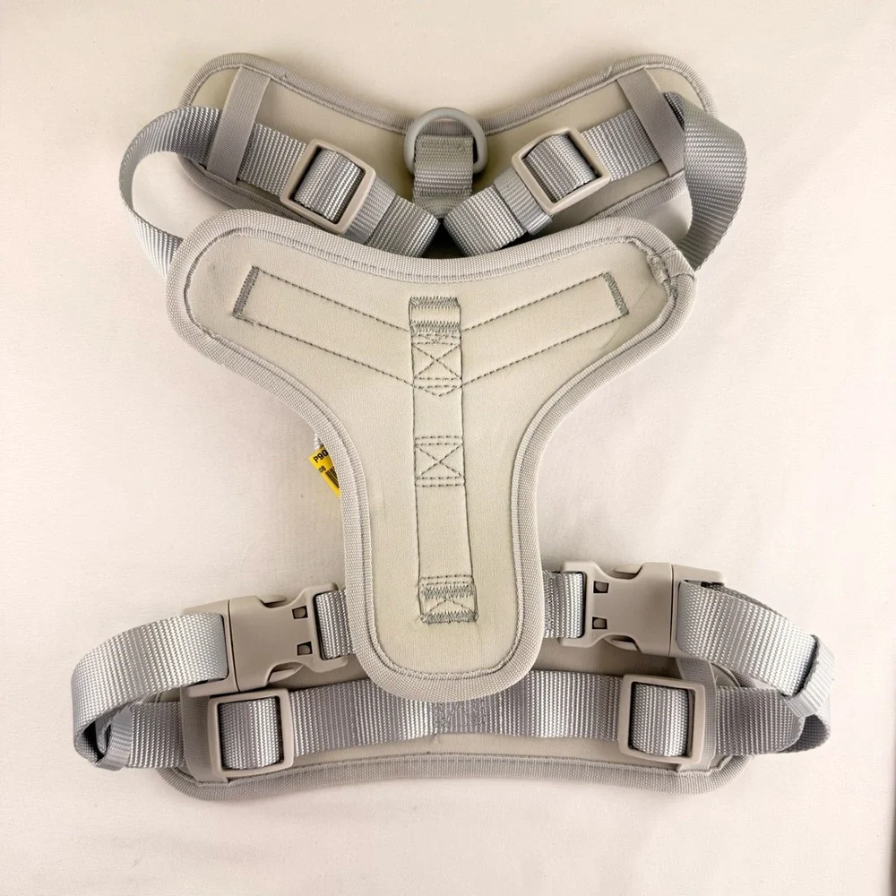 Dog Harness Large Adjustable Gray Padded